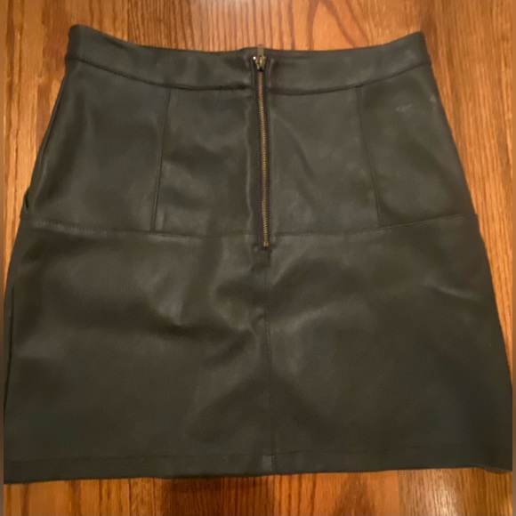 Shinestar -  Black Faux Leather Mini Skirt - Picture 2 of 5